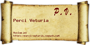 Perci Veturia névjegykártya